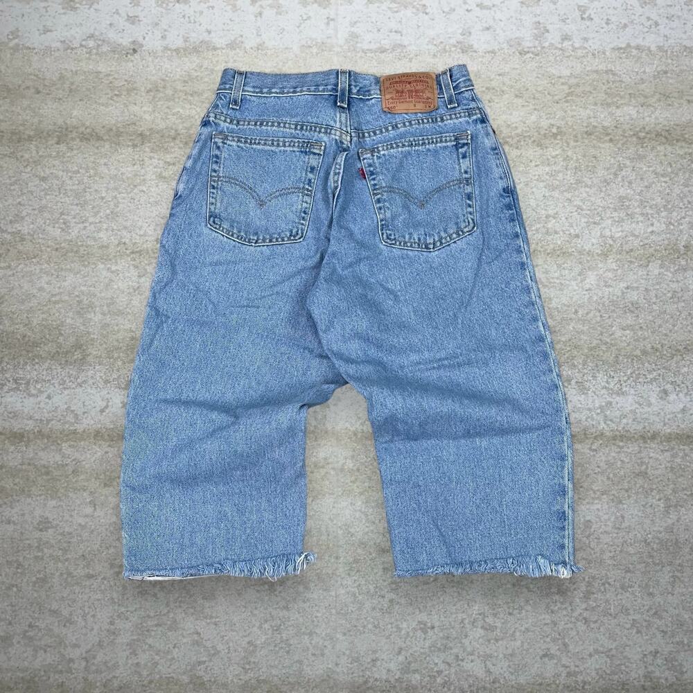 Levi's Light Blue High-Rise Vintage Denim Bermuda Capri's